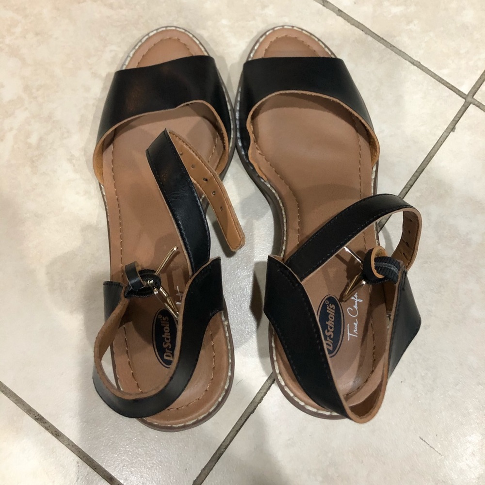 Dr. Scholl's Open Toe Ankle Strap Heel Shoes